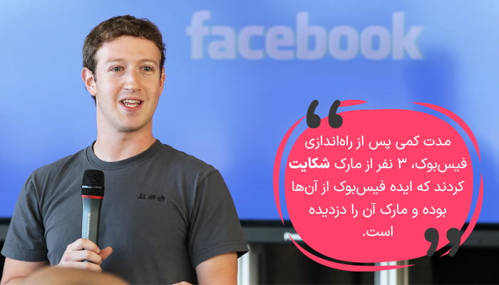 مارک زاکربرگ بنیان‌گذار فیس‌بوک است.