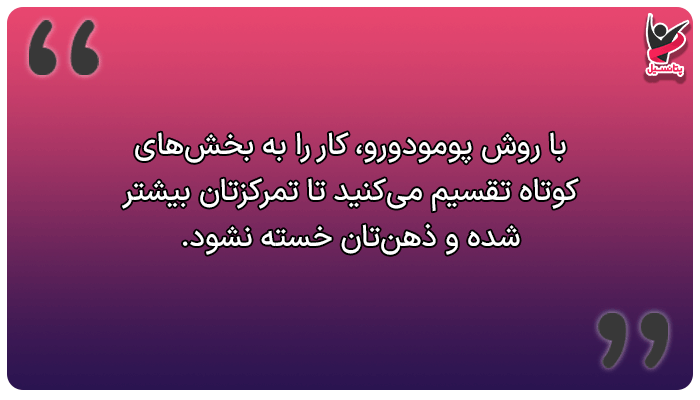 مدیریت زمان کسب و کار با روش پومودورو