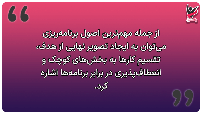 اصول برنامه ریزی چه هستند؟