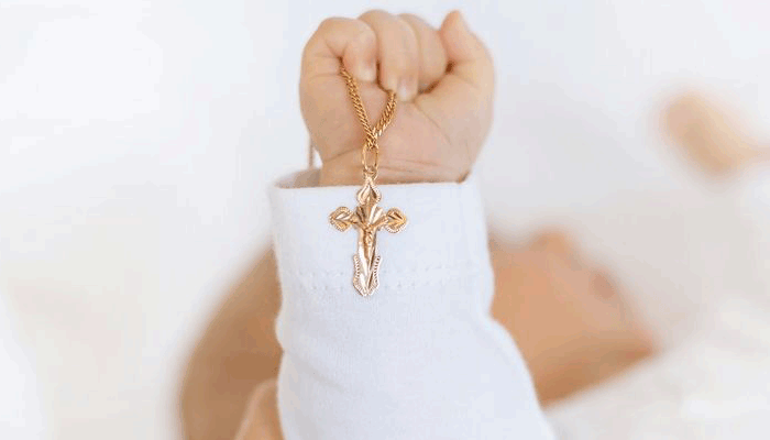 طلا برای نوزاد (گردنبند)