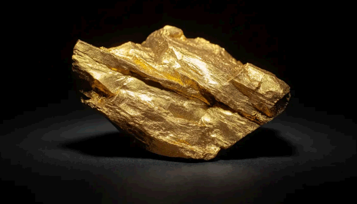 عکس سنگ طلای خام از نزدیک