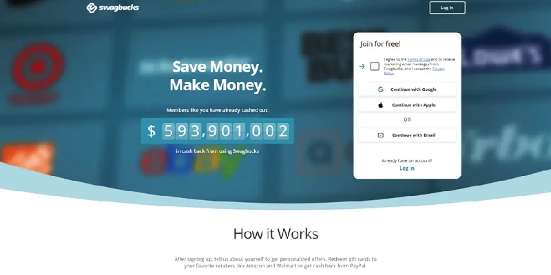 درآمد دلاری با اپلیکیشن swagbucks