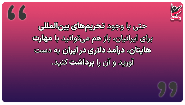 کسب درآمد دلاری در ایران