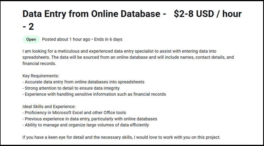 وارد کردن دیتا (Data Entry)