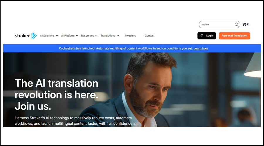 پلتفرم Straker Translations