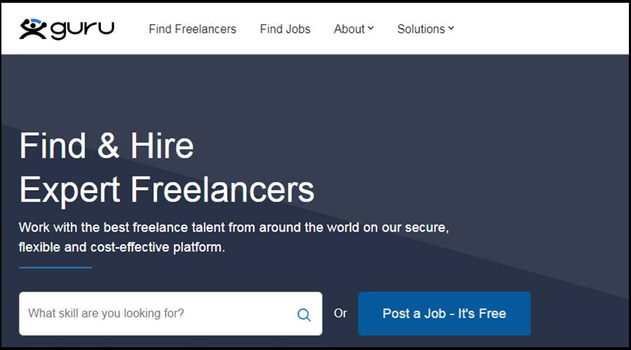 Guru یکی از بهترین سایت های فریلنسری دلاری